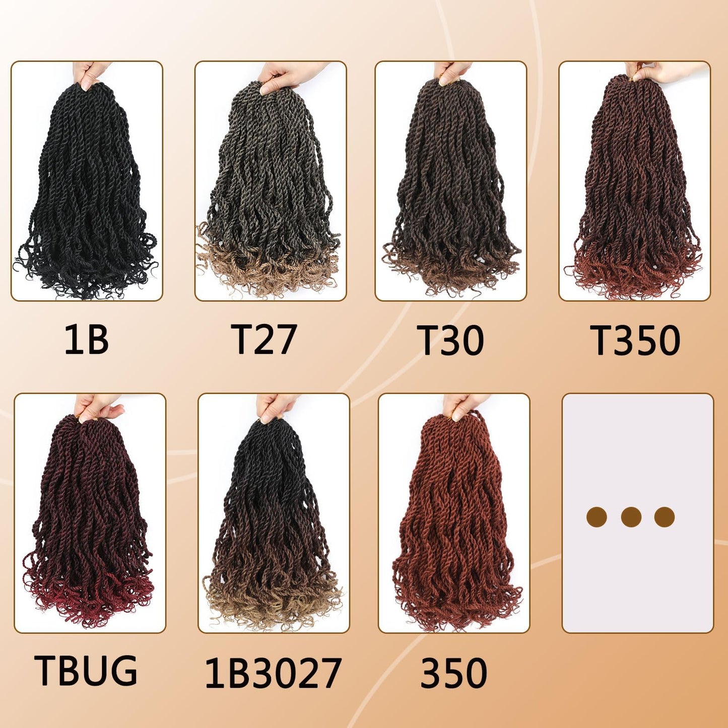 12 Inch Wavy Senegalese Twist Crochet Hair For Black Women 8 Packs Burgundy Senegalese Twist Crochet Braids With Curly Ends Tbug Pre Looped Crochet Twists Hair(12 Inch,TBUG)