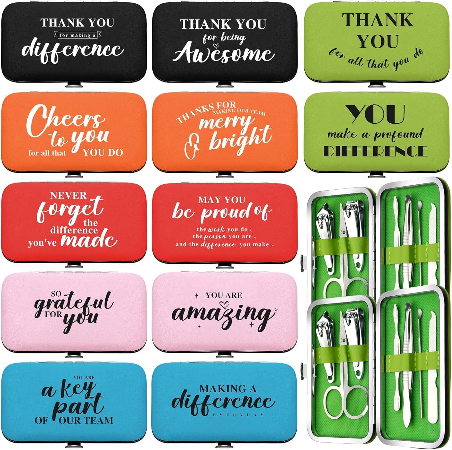 Gisafai 12-Piece Employee Appreciation Gift Set | Inspirational Nail Clipper for Women & Teachers