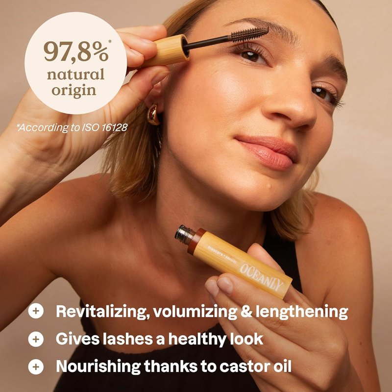 Oceanly Serum Infused Mascara - EWG Verified Vegan Lash Serum for Length & Volume | Brown, 0.24 Oz