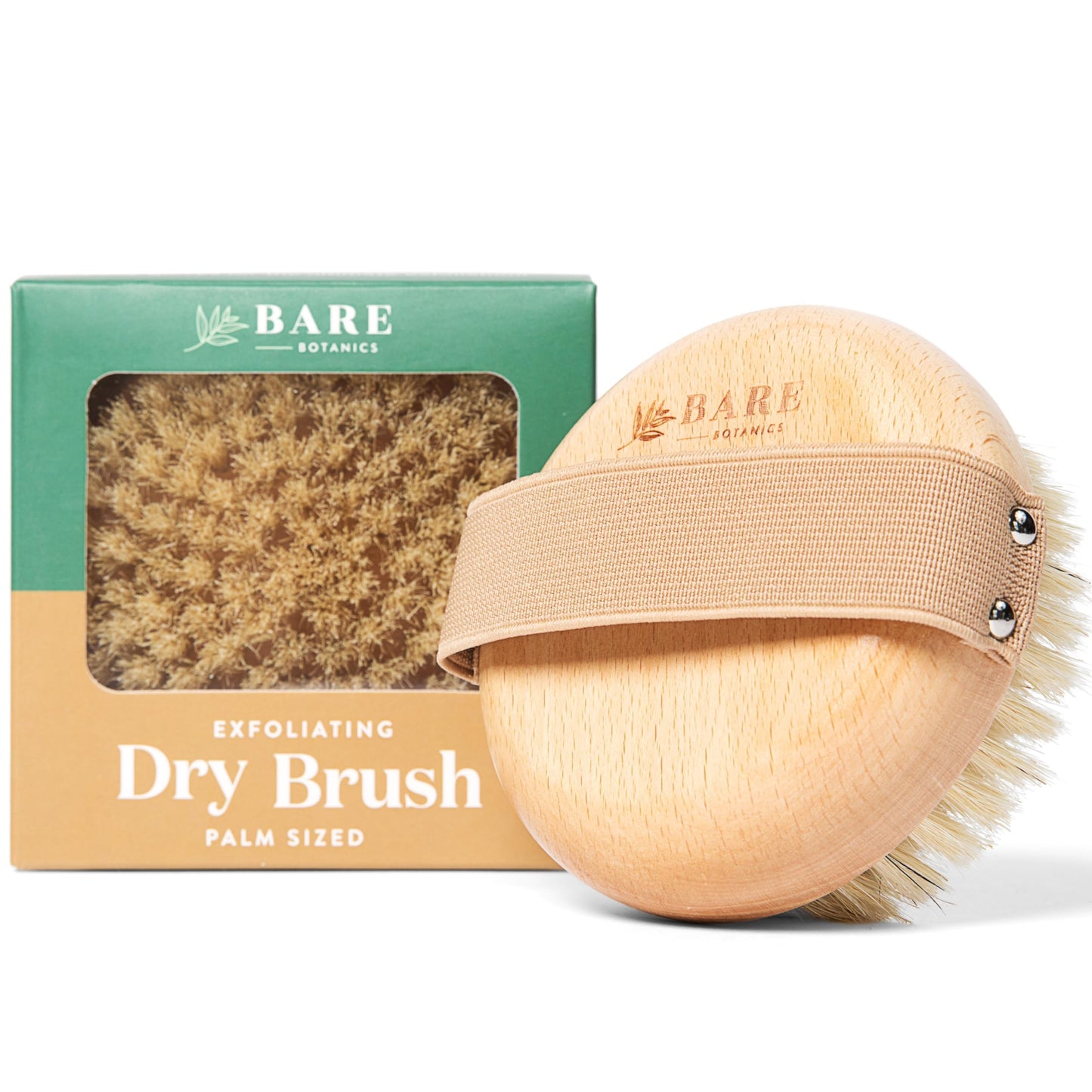 Bare Botanics Palm Dry Brush + Unscented Body Salt Scrub