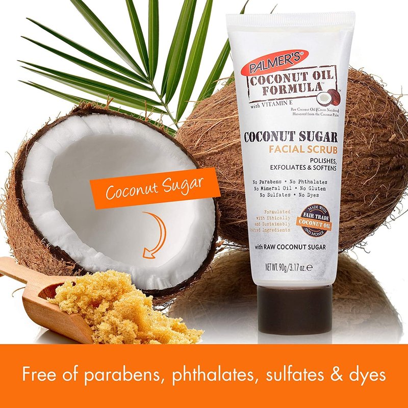 Palmer's Coconut Sugar Facial Scrub 3.17 Ounce (Pack of 2)