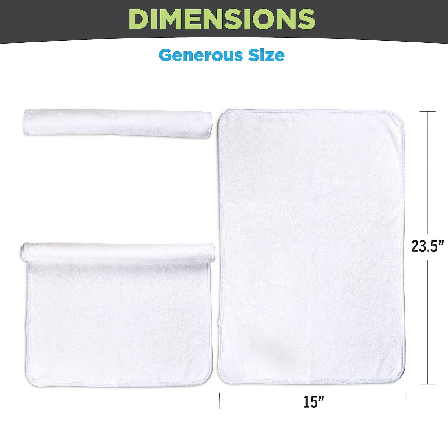 Fushay Premium Microfiber Towels - 5 Pack, Extra Thick, Super Absorbent, Professional Salon & Barber Towels (White)