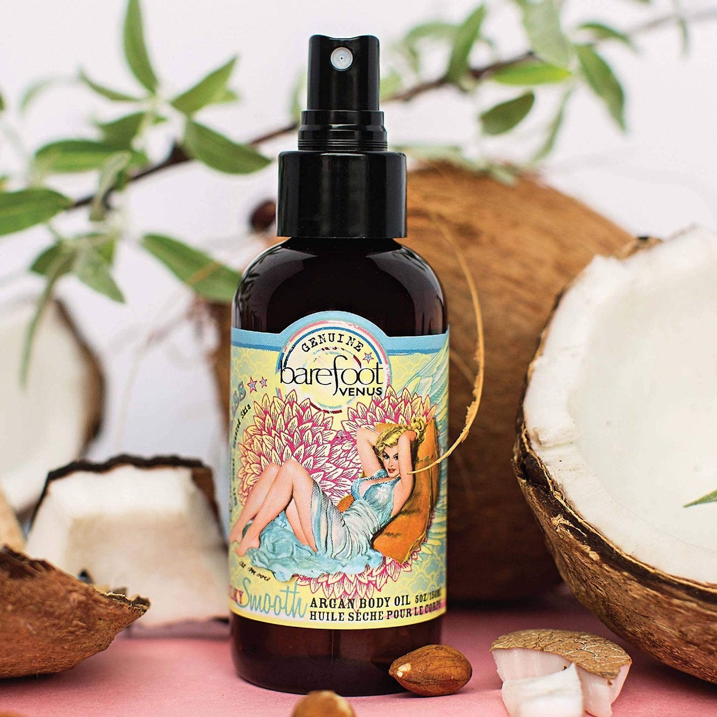 Barefoot Venus bath Soak, Hand Cream & Argan Oil Body Care Gift Set (coconut Kiss)