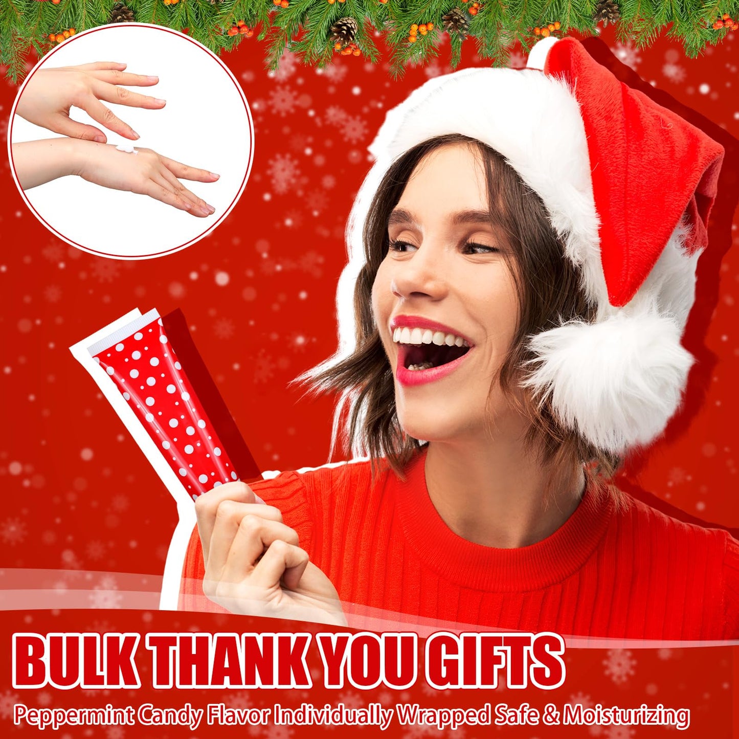Dansib 30 Pcs Christmas Hand Cream Bulk Mini Hand Lotion Candy Cane Scented Peppermint Lotion Christmas Stocking Stuffers Bulk Holiday Gifts Employee Staff Teacher Appreciation Gifts for Coworkers