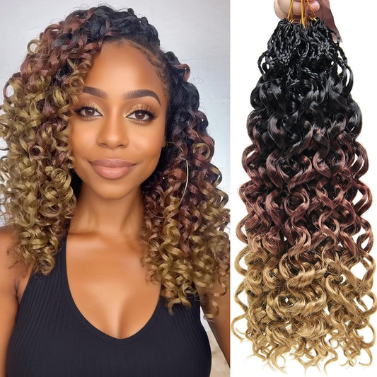 Curly Crochet Hair Pre Looped GoGo Curl Crochet Hair 14 Inch 8 Packs
