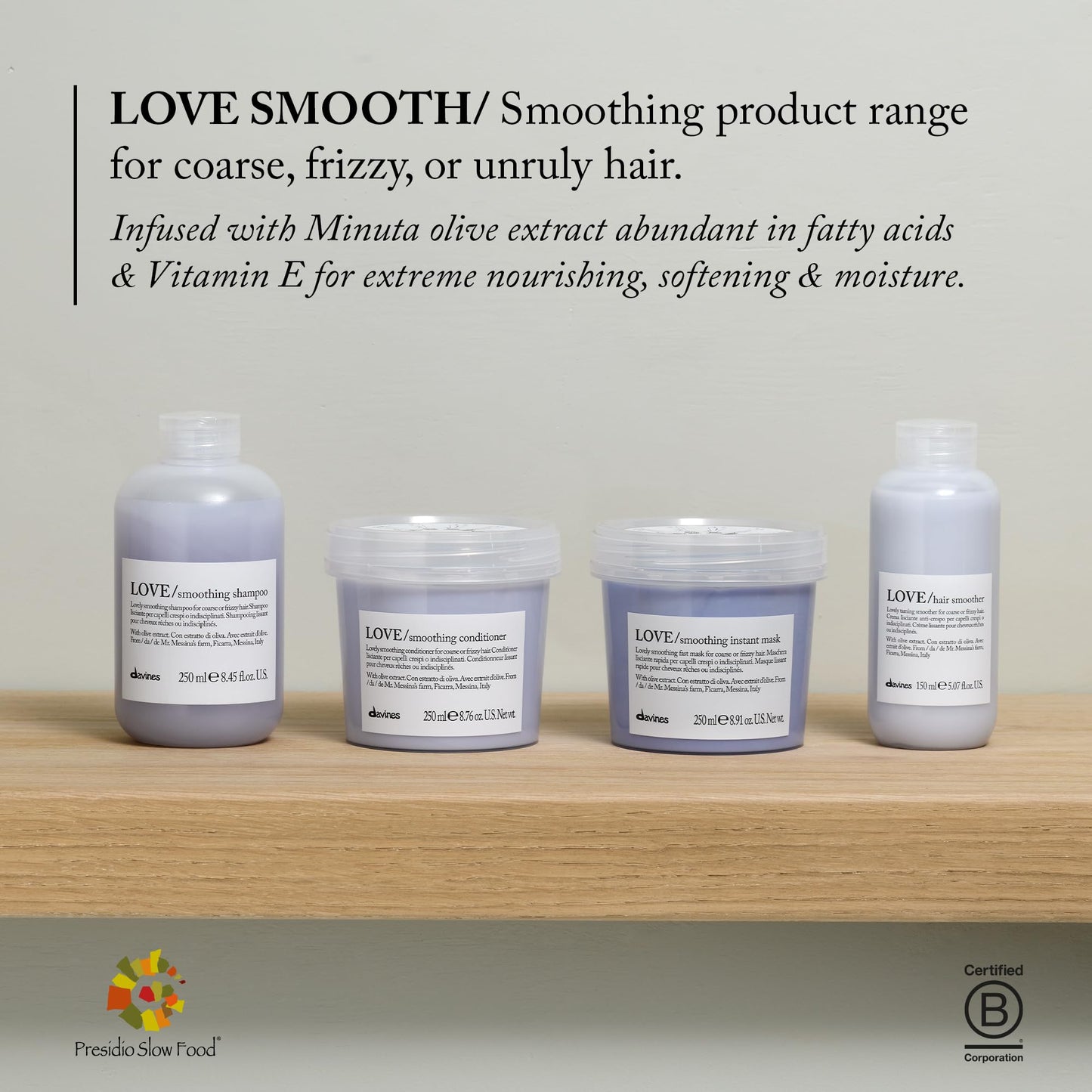 Davines LOVE Hair Smoother, Leave-On Cream To Smooth Frizzy, Unruly Or Wavy Hair Weightlessly, 5.07 Fl. Oz.
