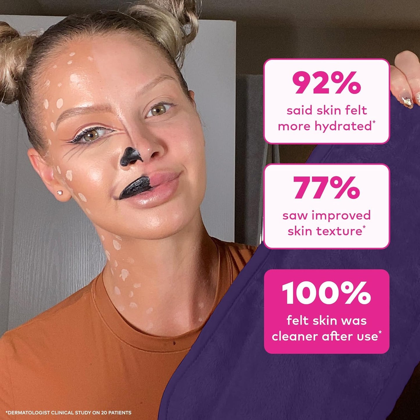 MakeUp Eraser PRO - Effortlessly Remove All Makeup with Water | Queen Purple, 1 Ct.