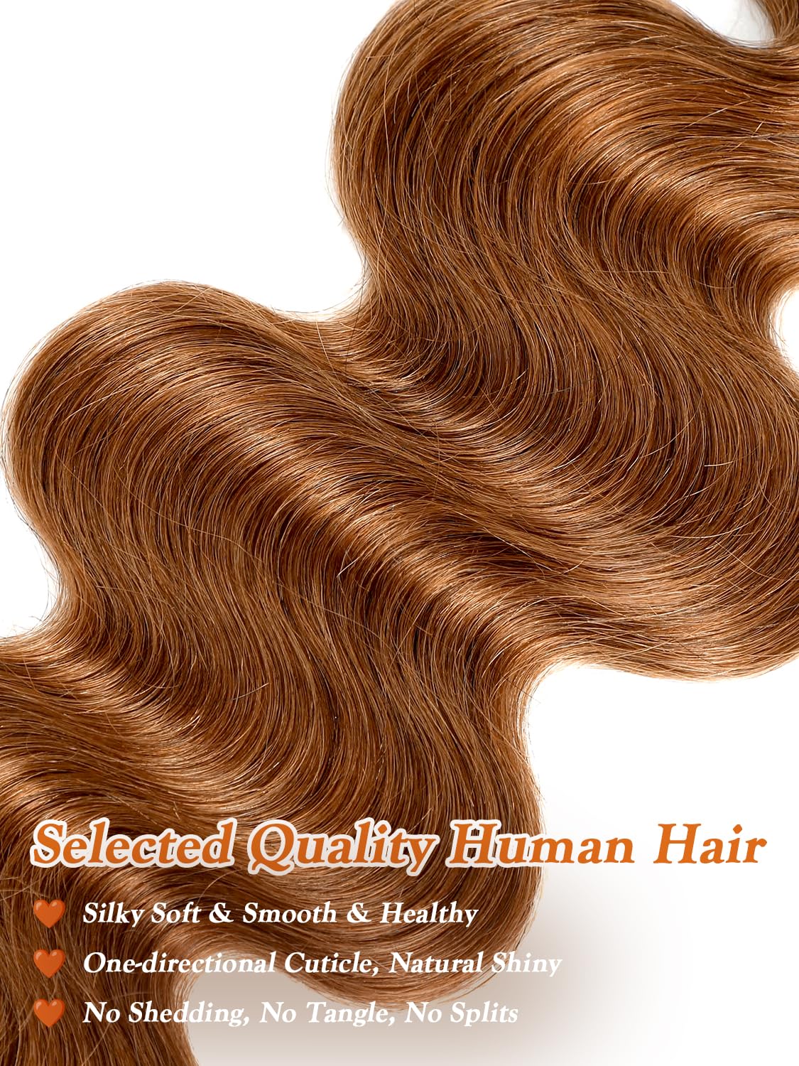 Two Tone Color T1B/30 Ombre Honey Brown Human Hair Bundle Body Wave 14 Inch