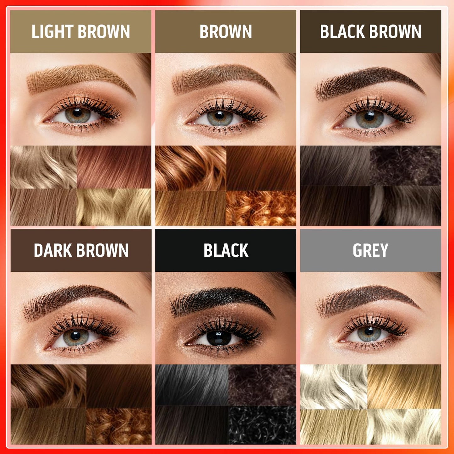 Rogdoo Eyebrow Pen-2-in-1 Dual-Ended Waterproof Eye Brow Pencils for Women with 4-Fork-Tip & Precise Brush-Tip for Natural Hair Like Strokes,Last All-Day,with Eyebrow Spoolie Brush,Light brown