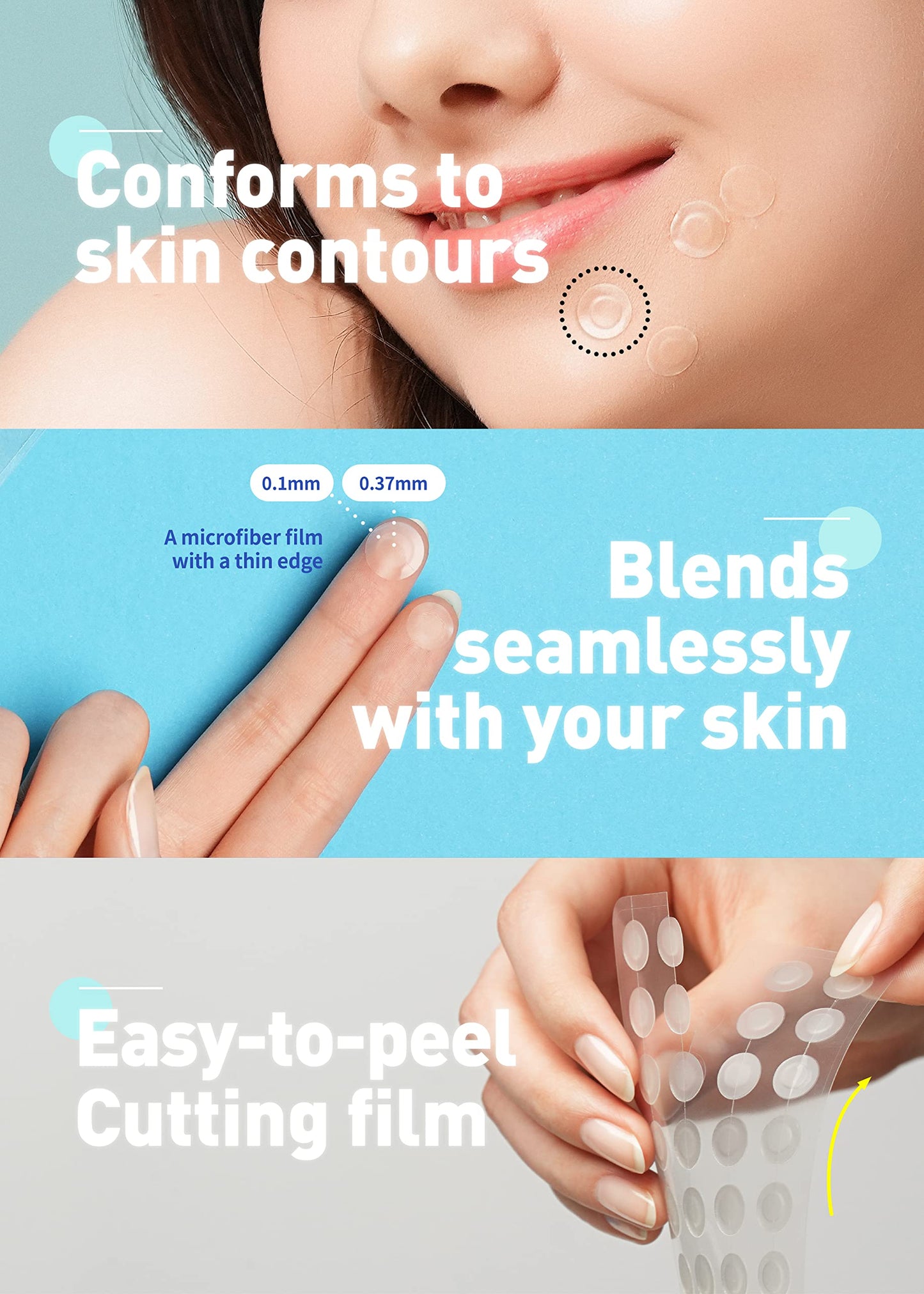 OLIVE YOUNG Care Plus Spot Patch | Hydrocolloid Acne Korean Spot Patch to Cover Zits, Pimples and Blemishes, for Troubled Skin and Face (Hydrocolloid, 306 Count (Pack of 3))