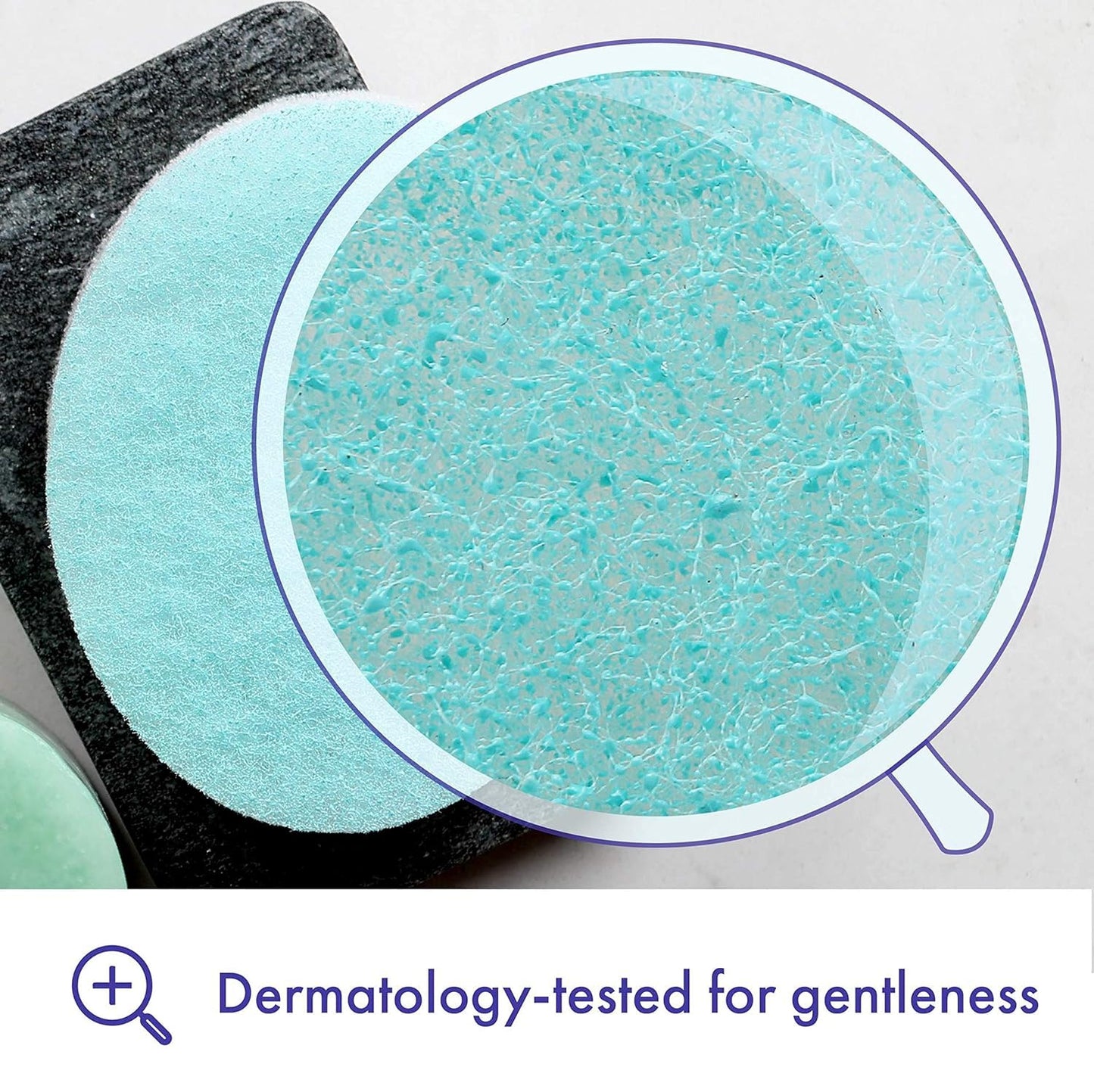 Buf-Puf Body Sponge, Bath Sponge, Dermatologist Developed, Cleanses Skin of Dirt, and Excess Oil, Reusable, Exfoliating, 5 Count