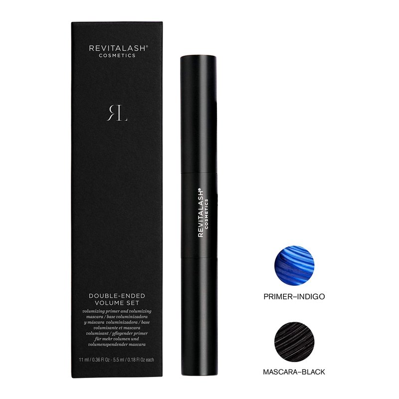 RevitaLash Cosmetics, Double-Ended Volume Set, Eyelash Primer & Mascara, Hypoallergenic & Cruelty Free
