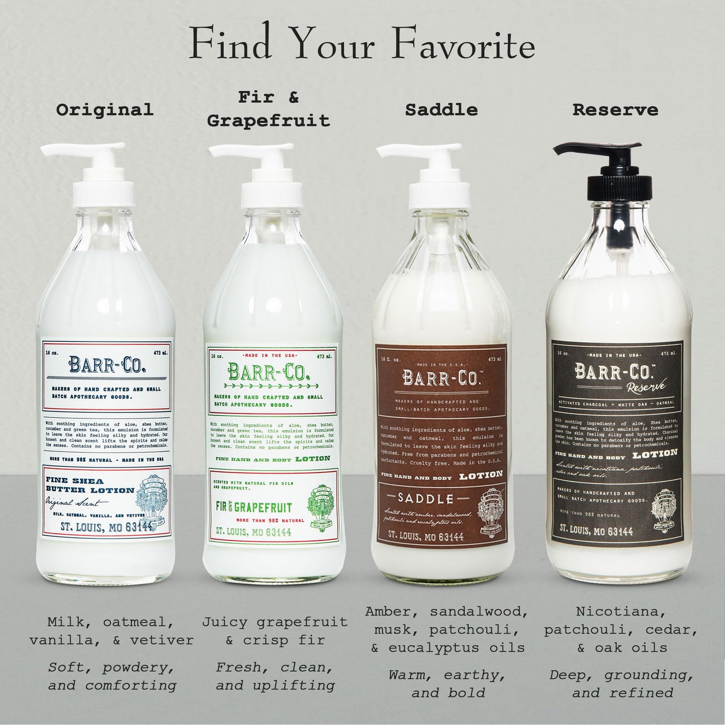 BARR-CO. Original Scent Shea Butter Lotion, 16 fl oz