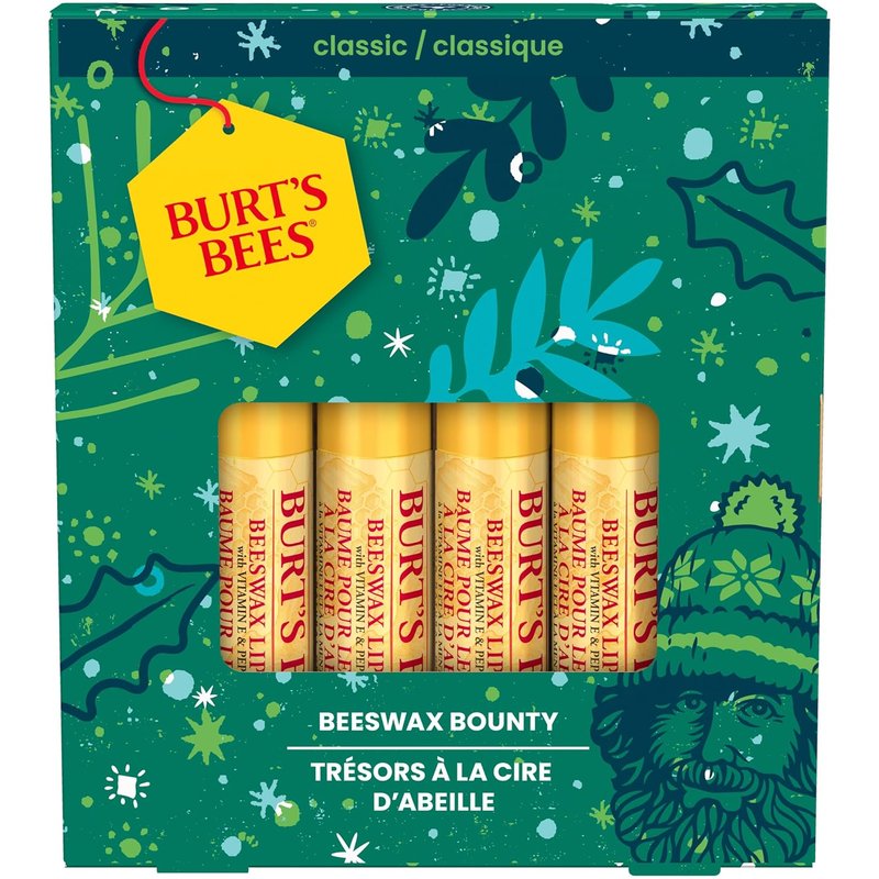 Burt's Bees Lip Balm Gift Set - Classic Beeswax Lip Balms | 4-Pack, 0.15 oz Each