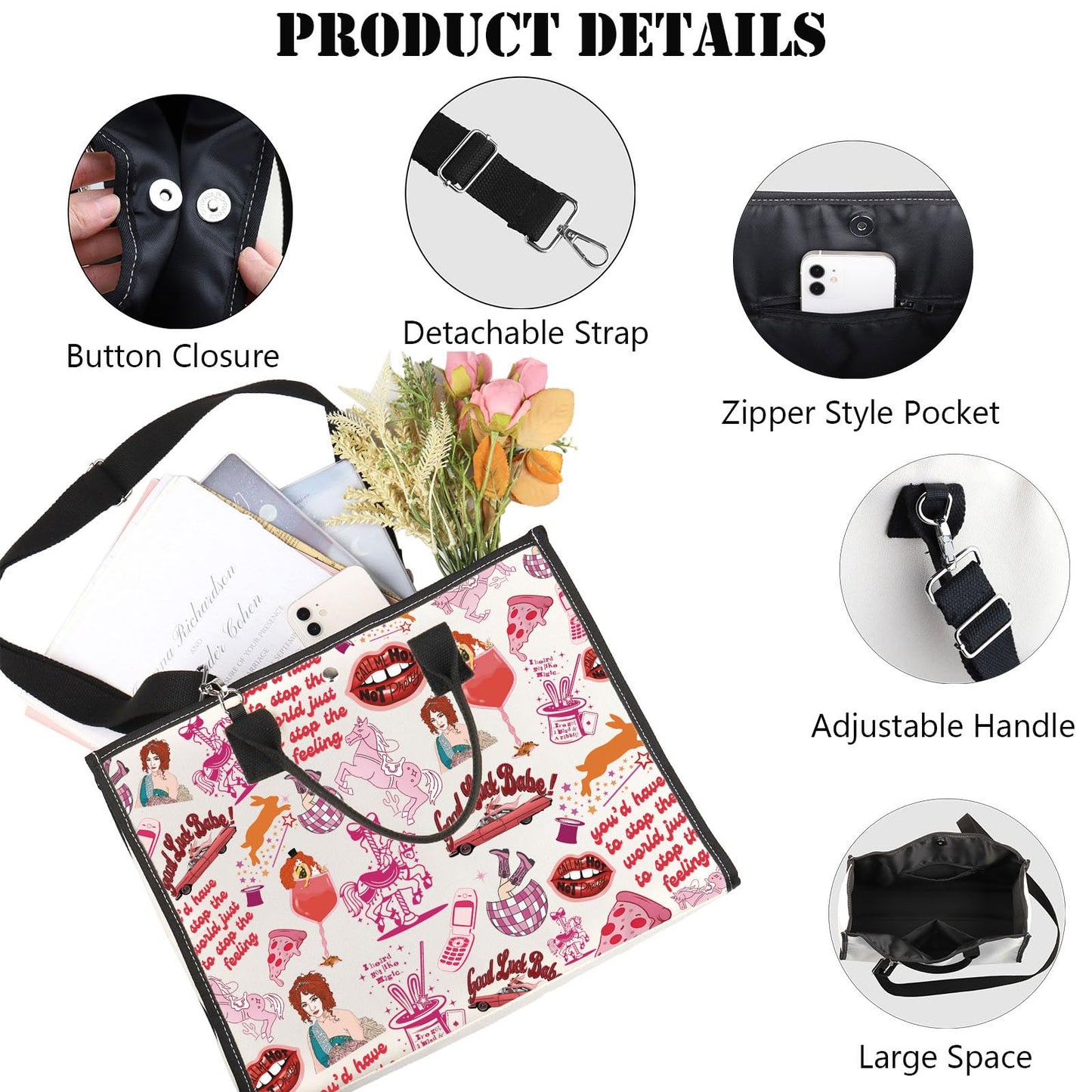 JNIAP Midwest Princess Makeup Bag Music Lyrics Gifts Singer Fans Gift Midwest Princess Gift Pride Queer Zipper Bag (you'd Tote)
