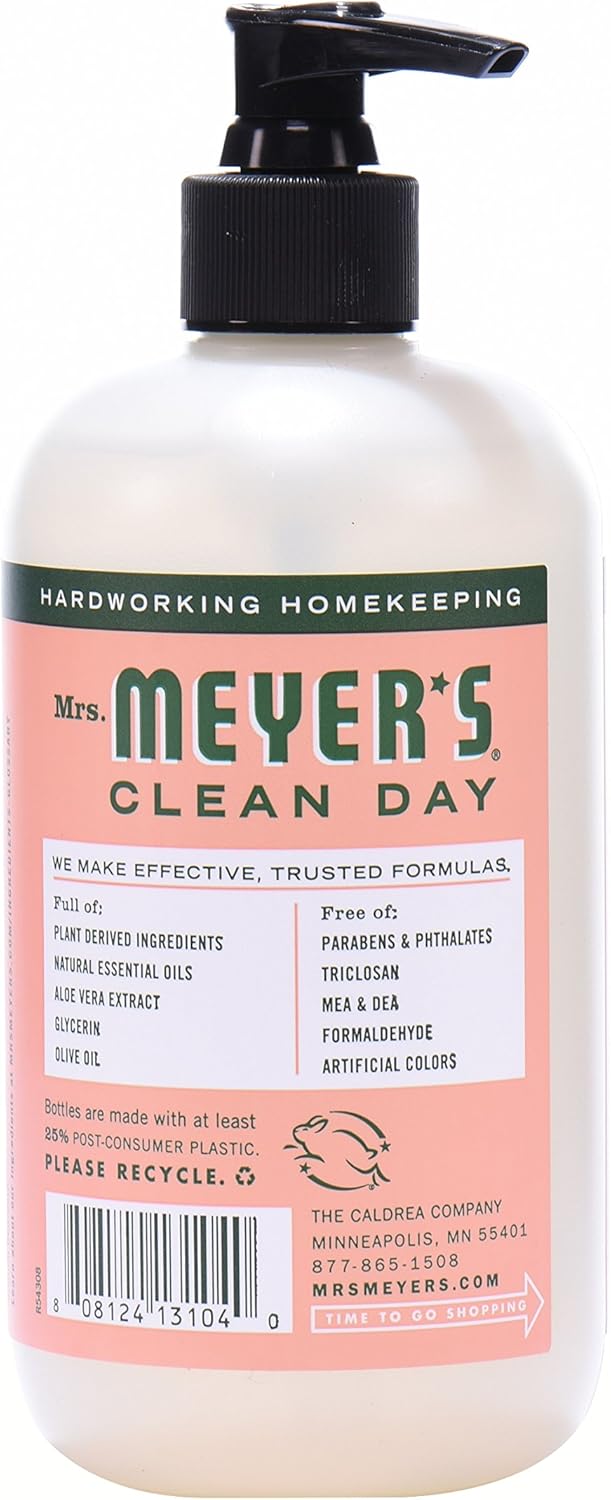 MRS. MEYER'S CLEAN DAY Hand Soap - Geranium Scent with Essential Oils | 12.5 fl. oz, Pack of 6