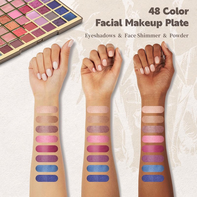 Color Nymph 48 Color Eyeshadow Makeup Palette, Natural Nude Matte Shimmer Glitter Pigment Eye Shadow Palette Set, Vegan & Cruelty-free (48 COLOR)