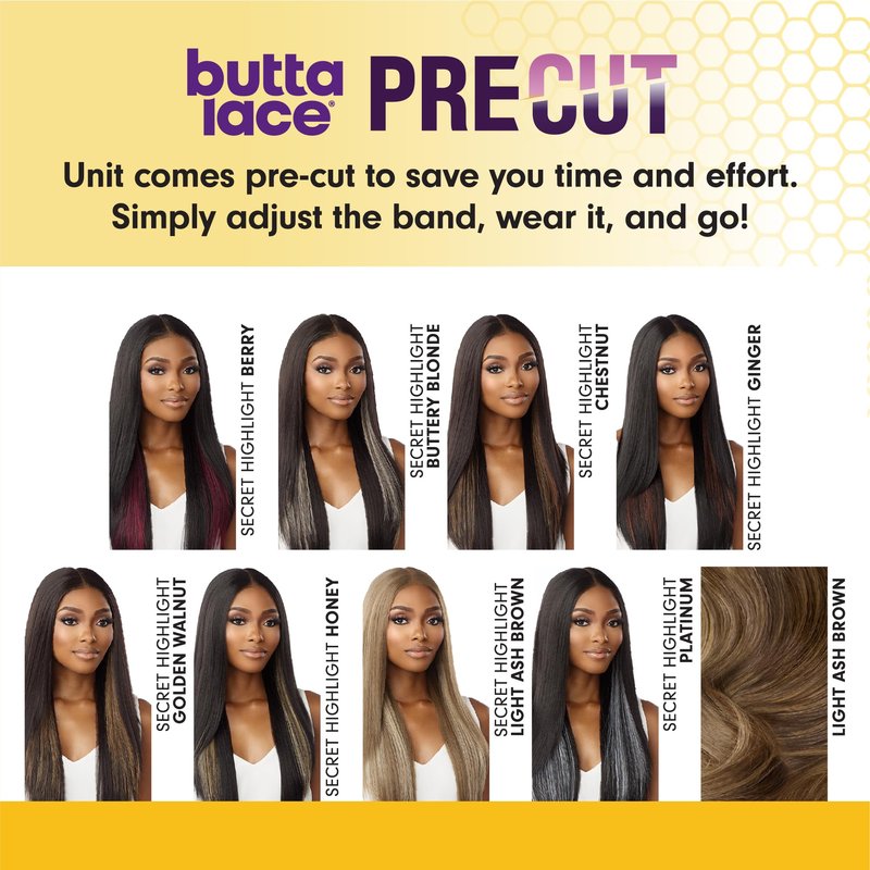 Sensationnel Butta Lace Precut Wigs - Unit 2 Glueless Extra Wide 5 Inch Deep Parting Synthetic Pre Tweezed Smaller Knot Hairline (2 DARKBROWN)