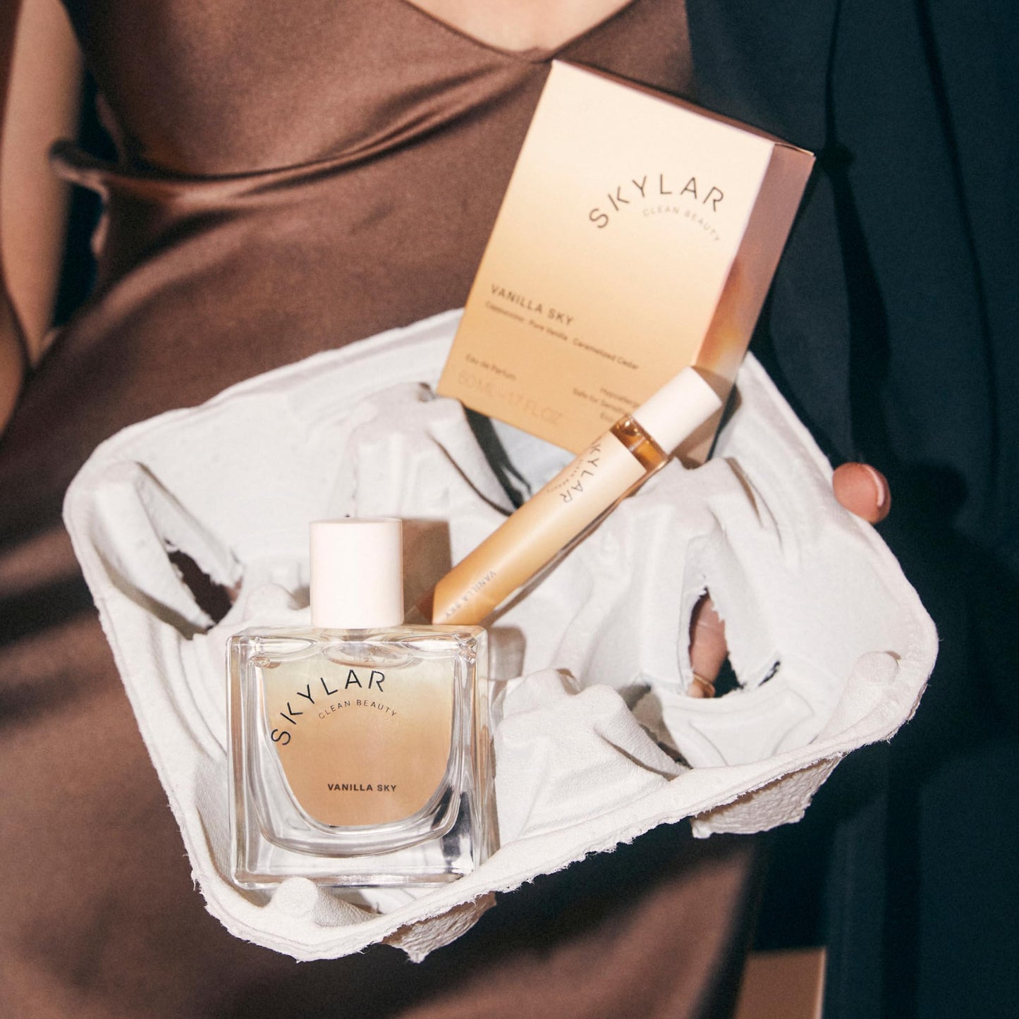 Skylar Vanilla Sky Roll On Travel Perfume for Women - Mini Vanilla Perfume, Cappuccino, Cinnamon & Cedar Notes - Hypoallergenic, Vegan, Clean Fragrance for Sensitive Skin - 10mL / 0.33 Fl oz