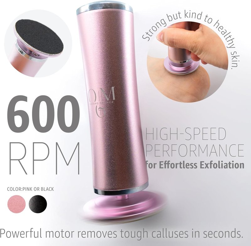 Electric Callus Remover - Professional Rechargeable Foot File with Extra Roller Heads & Moisturizing Cream | High-Speed Pedicure Tool for Cracked Heels