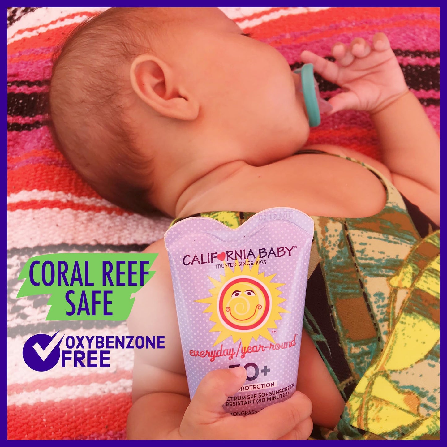 California Baby Everyday SPF 30+ Sunscreen | Mineral Sunscreen | Floral Scent | Baby Sunscreen for Face + Body | Travel Size Sunscreen | 82g / 2.9oz.