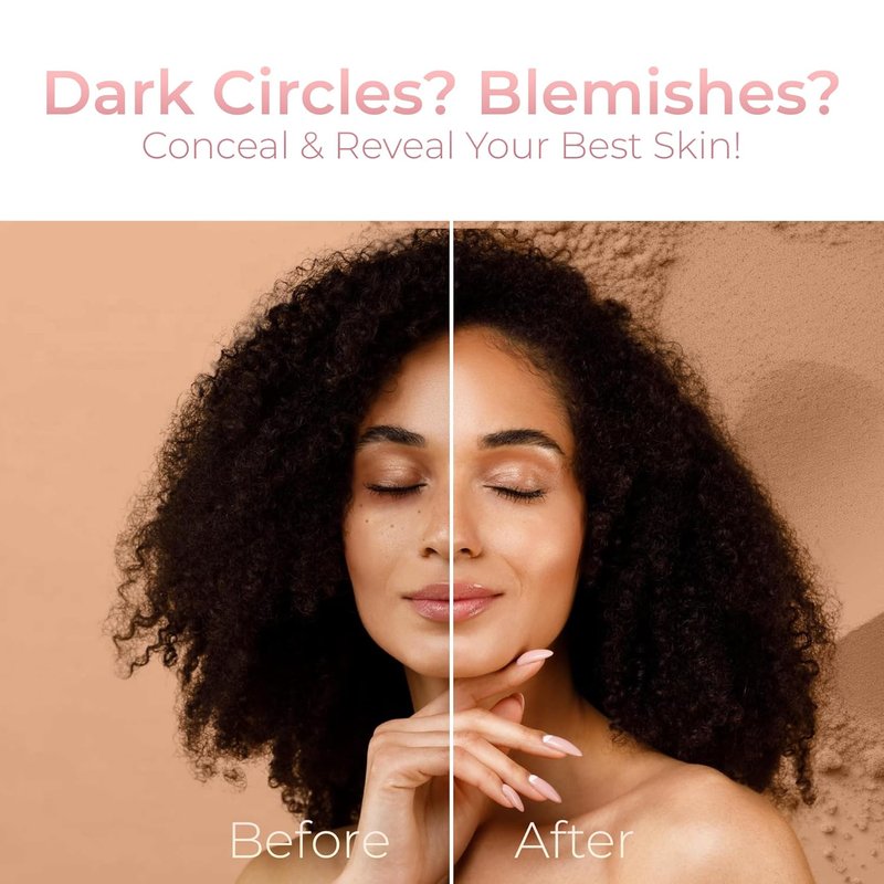 Mineral Makeup Dark Concealer - Matte Loose Corrector Powder for Blemishes & Dark Circles | 20g Sifter Jar