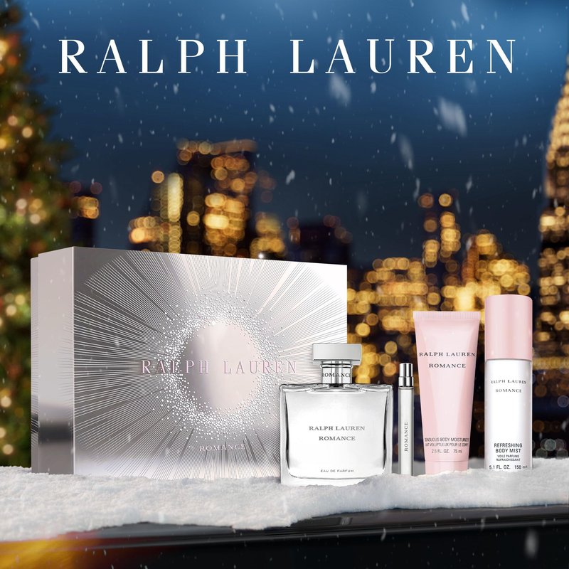 Ralph Lauren - Romance Eau de Parfum - Women's Perfume Set ($110 Value) - Contains Full Size Fragrance (3.4 Fl Oz), Travel Size (0.3 Fl Oz), Body Lotion (2.5 Fl Oz), Body Mist (5.0 Fl Oz)