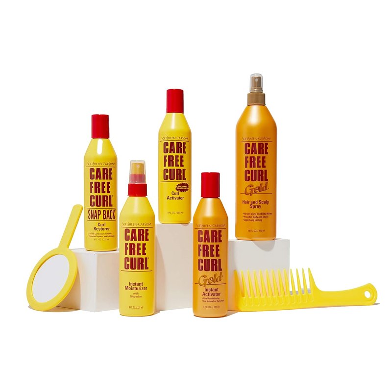 Care Free Curl Gold Hair & Scalp Spray - Moisturizing Formula | 16 Fl Oz