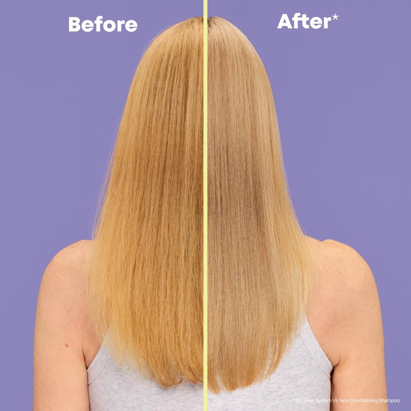 Matrix So Silver Purple Conditioner - Tones Blonde & Grey Hair, Eliminates Brassiness, Infused With Purple Pigments, Salon-Quality, Vegan