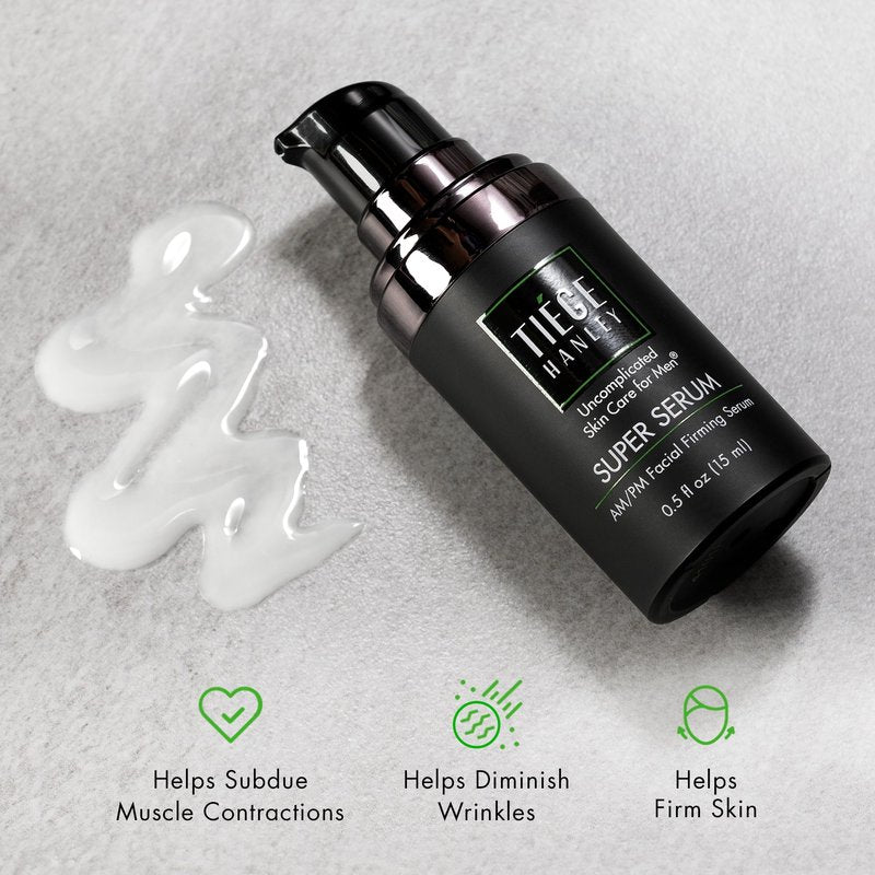 Tiege Hanley Anti Aging Face Serum for Men, Super Serum with Peptides, Retinyl Palmitate, and Sodium Hyaluronate to Firm Skin and Reduce Fine Lines, Men’s Skin Care, 0.5 Fl Oz