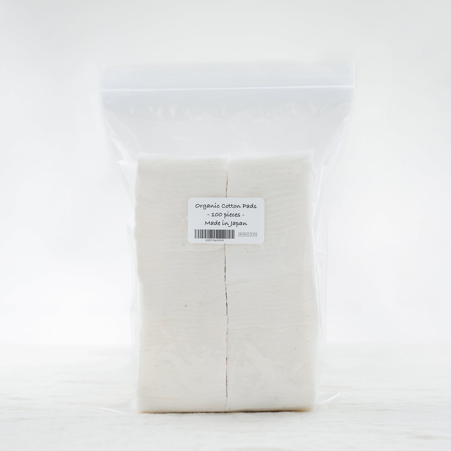 Japanese Organic Cotton Pads 100 Pieces 100% Organic Unbleached [Made in Japan] (4 Packs)
