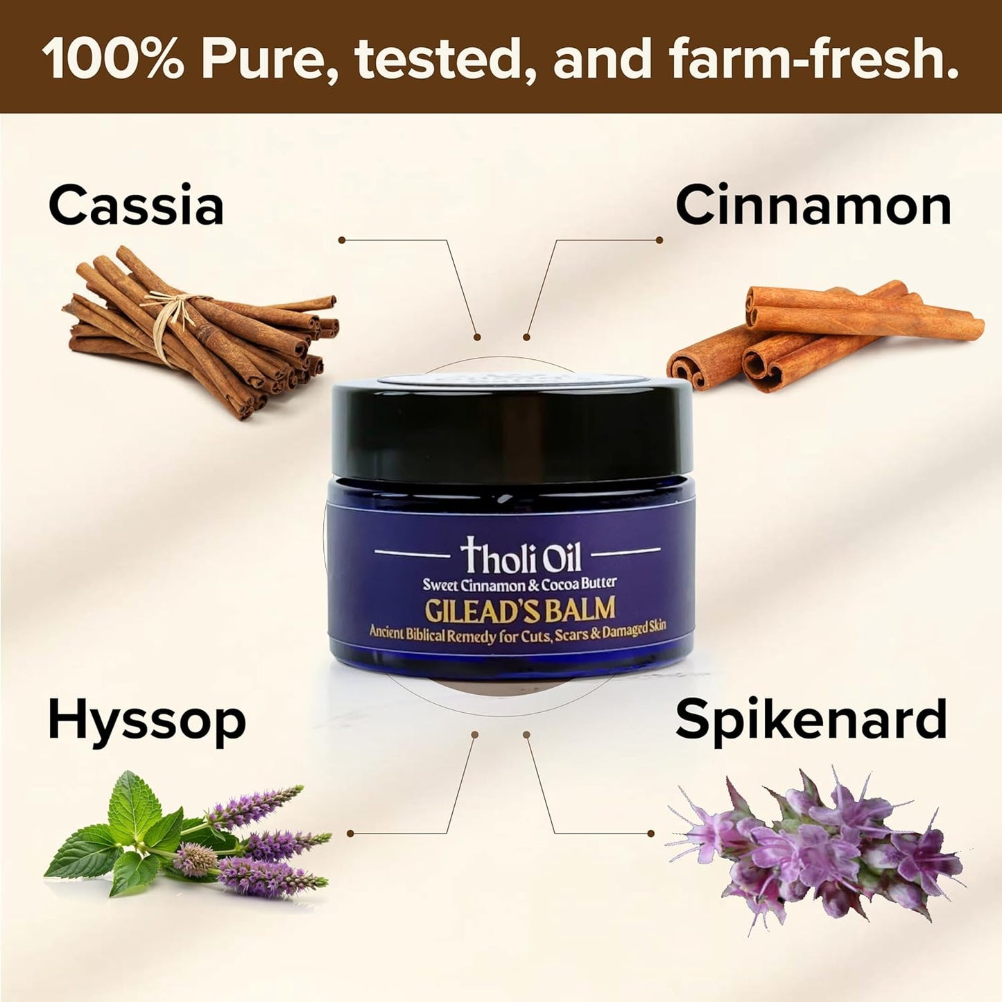 Balm of Gilead Skin Repair Salve - Fast-Acting Natural Formula for Dry, Damaged Skin | With Poplar Buds & Cocoa Butter