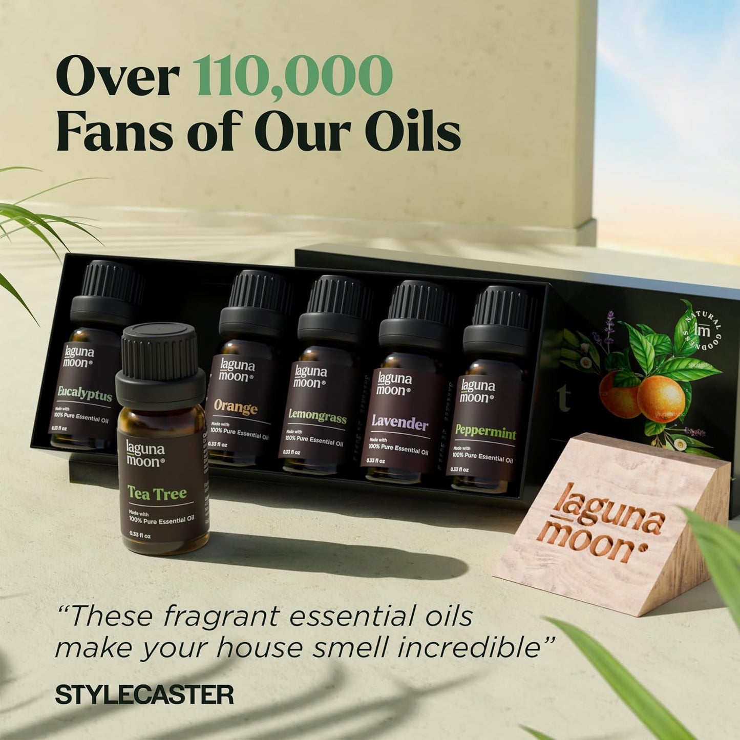 Essential Oils Aromatherapy Set - 6 Premium Scents for Diffusers, Home Care & Candle Making | Peppermint, Lavender, Eucalyptus (10mL)
