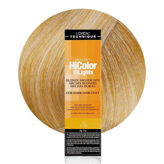 L'Oréal Technique HiColor Blonde HiLights Permanent Hair Color for Dark Hair - Intense Blonde Highlights, No Pre-Lightening Required, No-Drip Creme, Quick Processing Time, Ash Blnd
