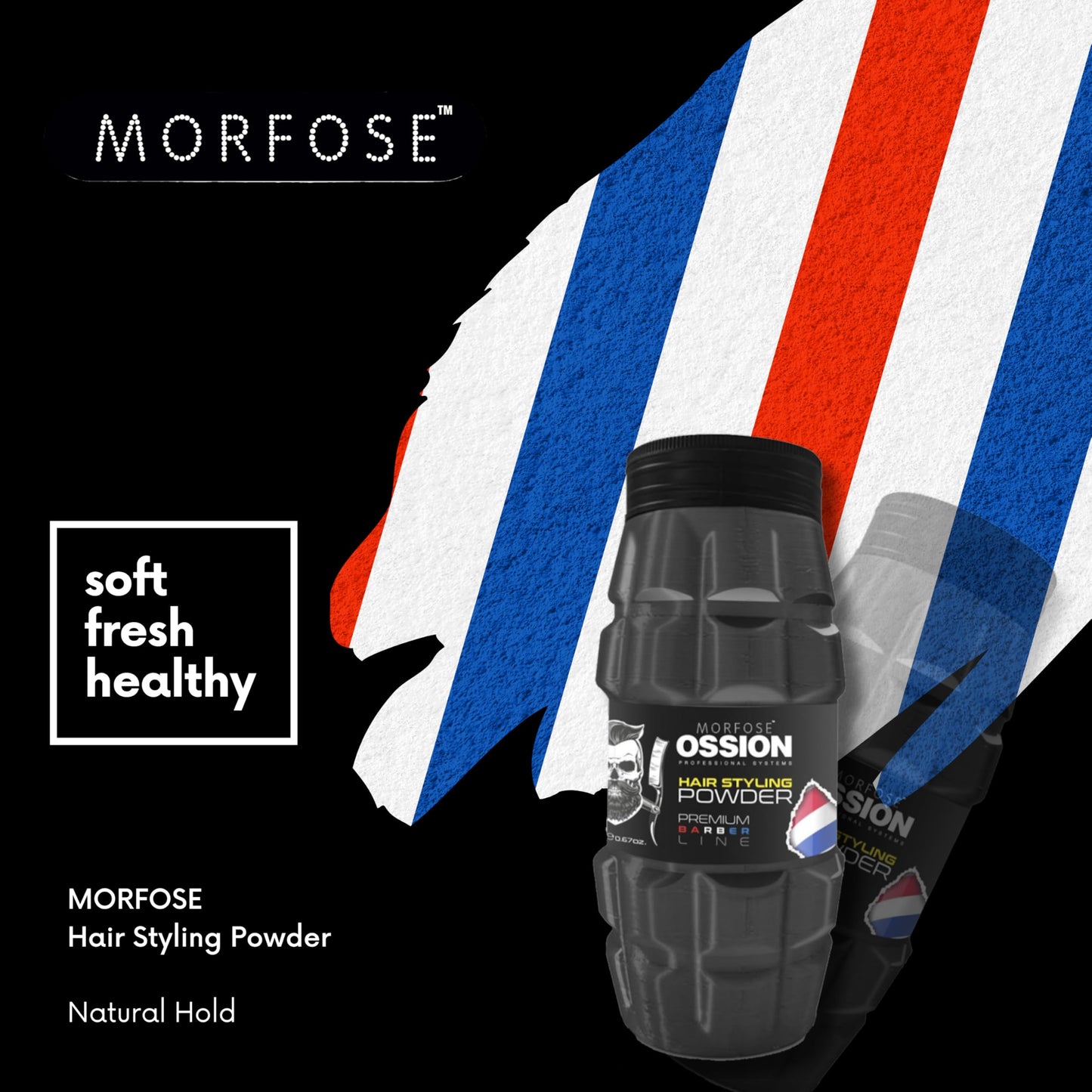 Morfose 3in1 Hair Styling Powder Dust - Matte Look, Volume, Strong Hold - Powder Play Hair Powder - Volumizing Hair Powder for Effortless Style and Texture 0.7 oz