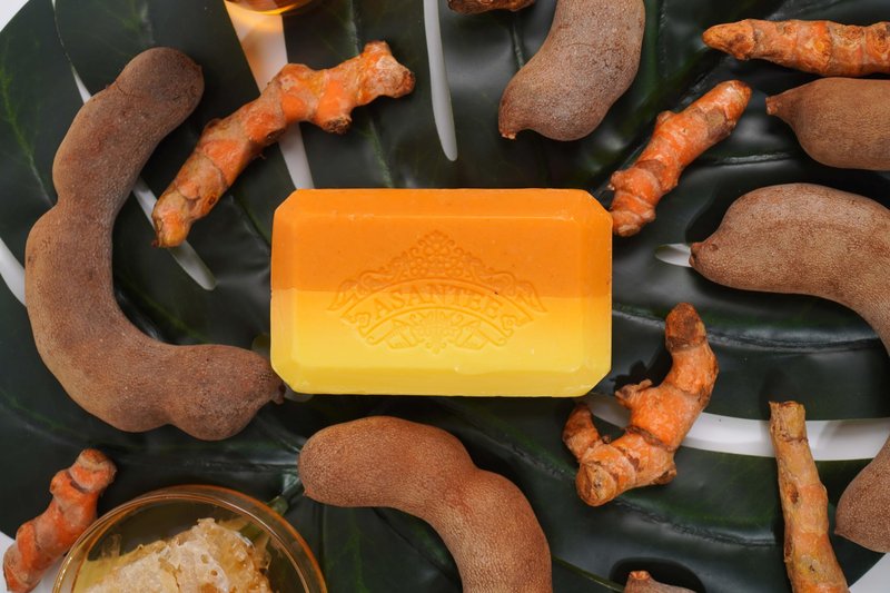 ASANTEE Tamarind and Turmeric with Honey Cleansing Soap (Pack of 3)