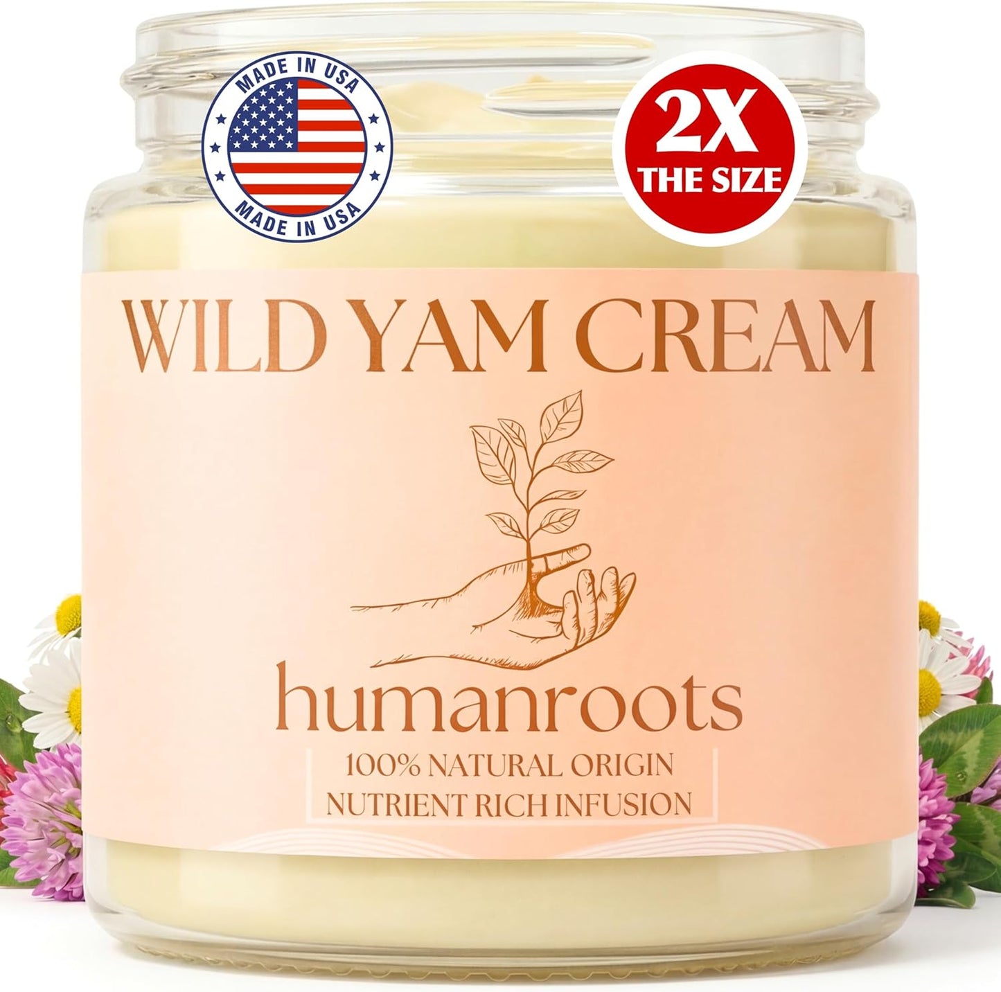 Wild Yam Cream for Menopause & PMS Support - Organic Herb-Infused, 4 oz | Unscented with Chaste Tree Berry & Red Clover