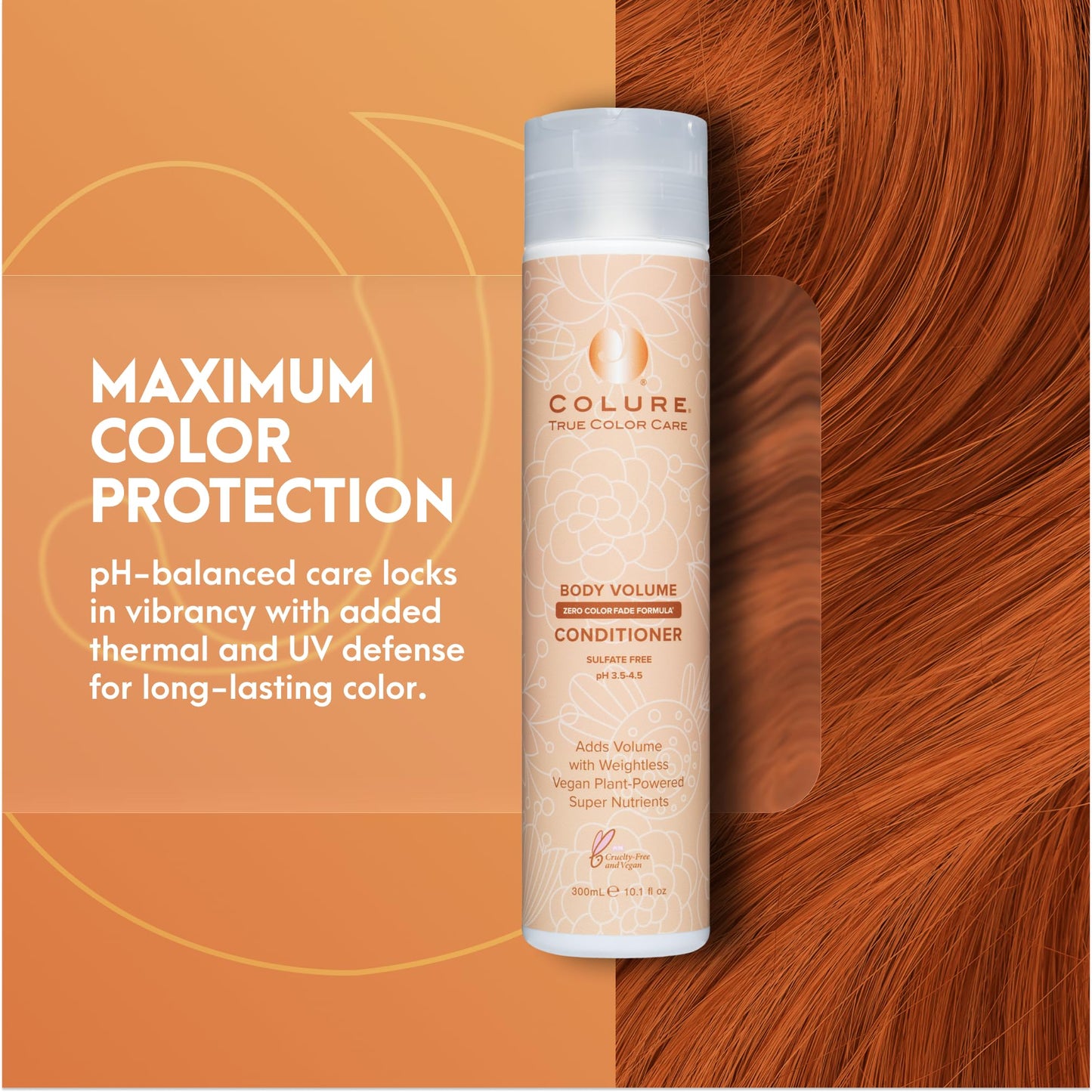 COLURE Body Volume Conditioner, 10 Fl Oz – Weightless Thickening Hair Treatment for Fine Damaged Hair, Vegan Hydrating