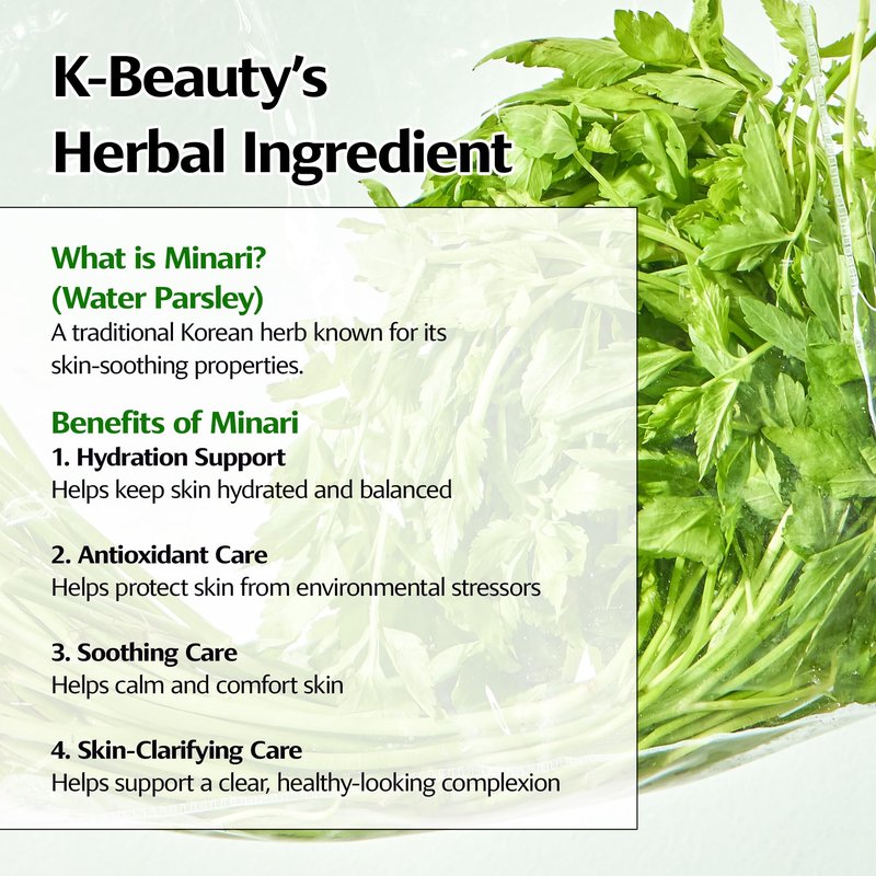 ClearDea Minari Cool Soothing Cream for face – K-Beauty Hydrating & Moisturizer with Korean Water Parsley, 30ml/1.01oz