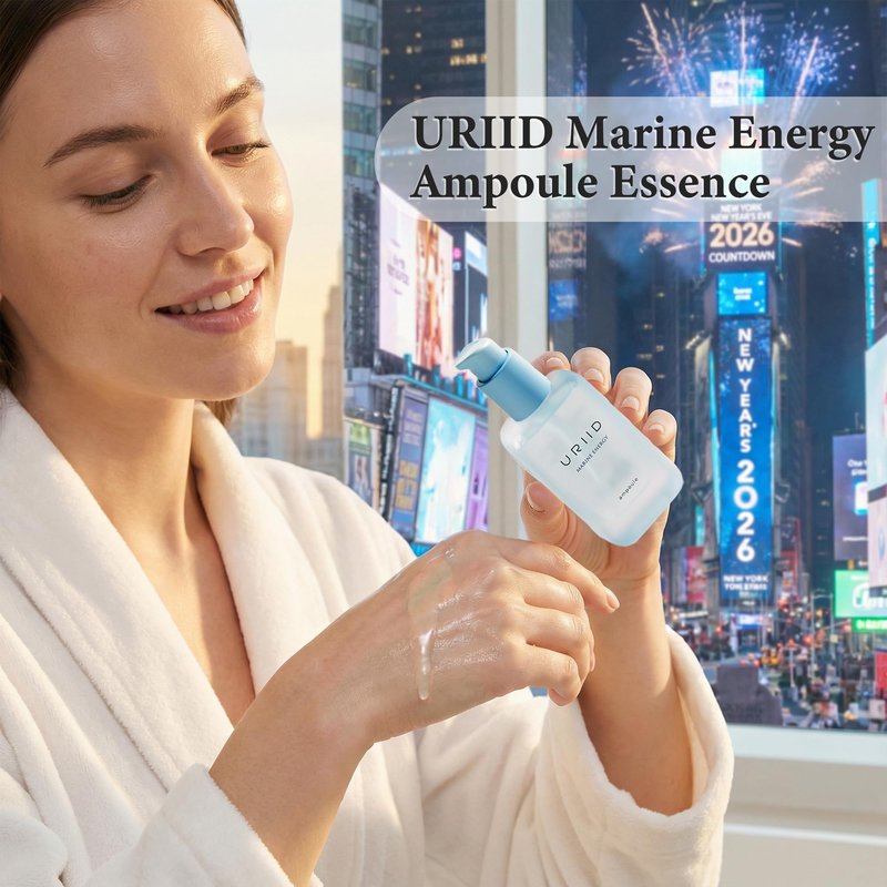 URIID Marine Energy Ampoule Essence – Deep Lightweight Hydration Facial Serum, Soothing & Brightening Korean Skincare for Sensitive & Dry Skin w. Seaweed, Hyaluronic Acid & Ceramide, 1 fl oz 30ml