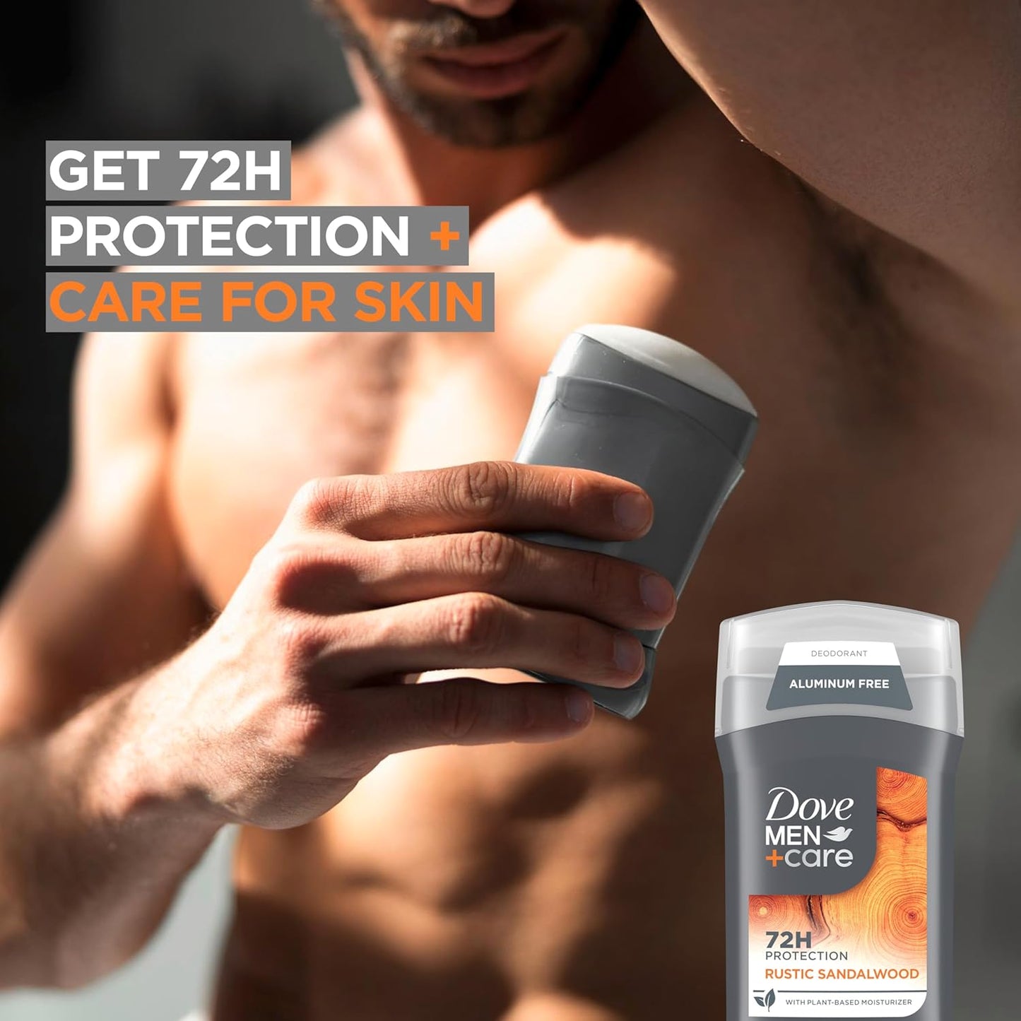 DOVE MEN + CARE Aluminum-Free Rustic Sandalwood Deodorant - 3 Pack | 3 oz Each
