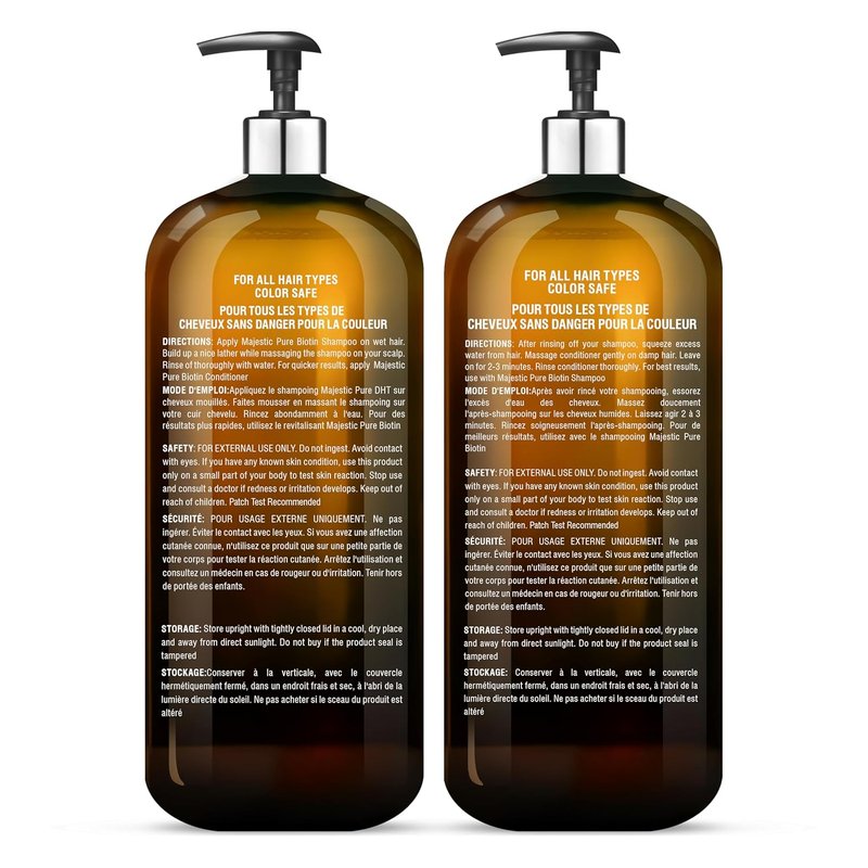 Biotin Shampoo and Conditioner Set - DHT Blocker Complex for Healthy Hair | 16 fl oz Each, Sulfate Free