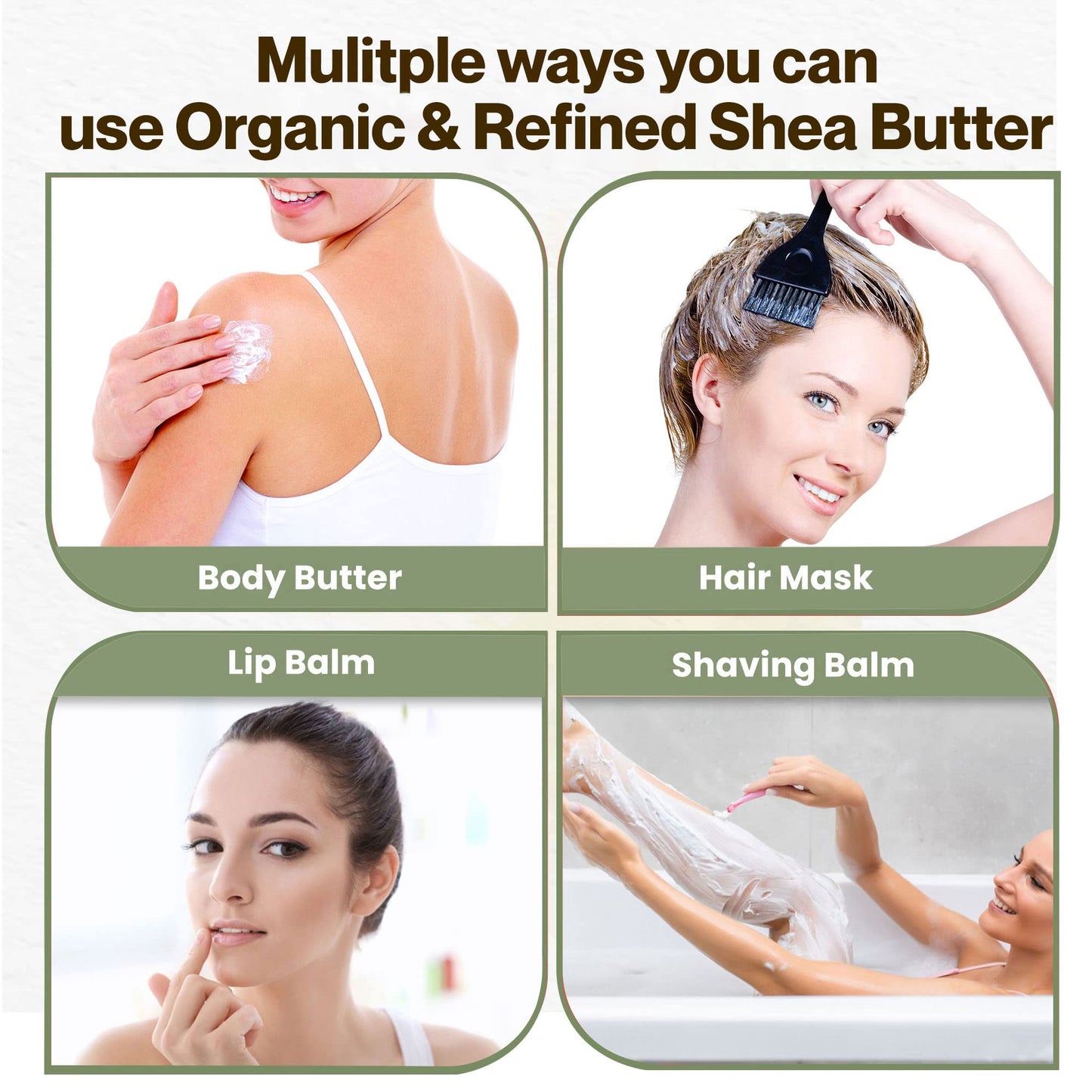 Organic Refined Shea Butter – Unscented & Smooth Texture – Premium Cosmetic Grade Shea Butter for Skincare, Hair Care, Soap Making, Lotions, Balms & DIY Formulations | France Net Wt: 0.8 kg / 1.7 lb