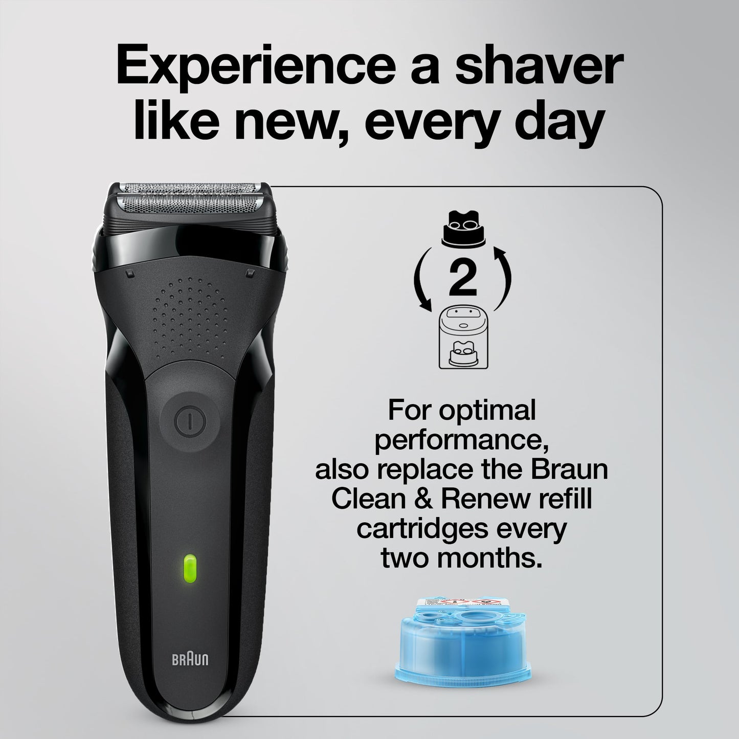 Braun Series 3 Pro Skin Electric Shaver Replacement Head 32S - Compatible with Electric Razors 3000s, 3010s, 3040s, 3050cc, 3070cc, 3080s, 3090cc