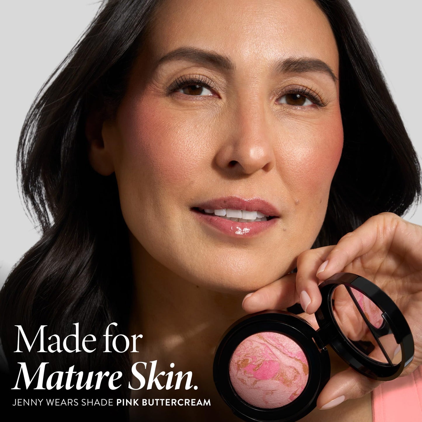 LAURA GELLER NEW YORK Baked Blush-n-Brighten for Mature Skin - 03 Ethereal Rose - Powder Blush Won't Settle into Fine Lines - Buildable Natural Finish – Longlasting Formula - Made in Italy