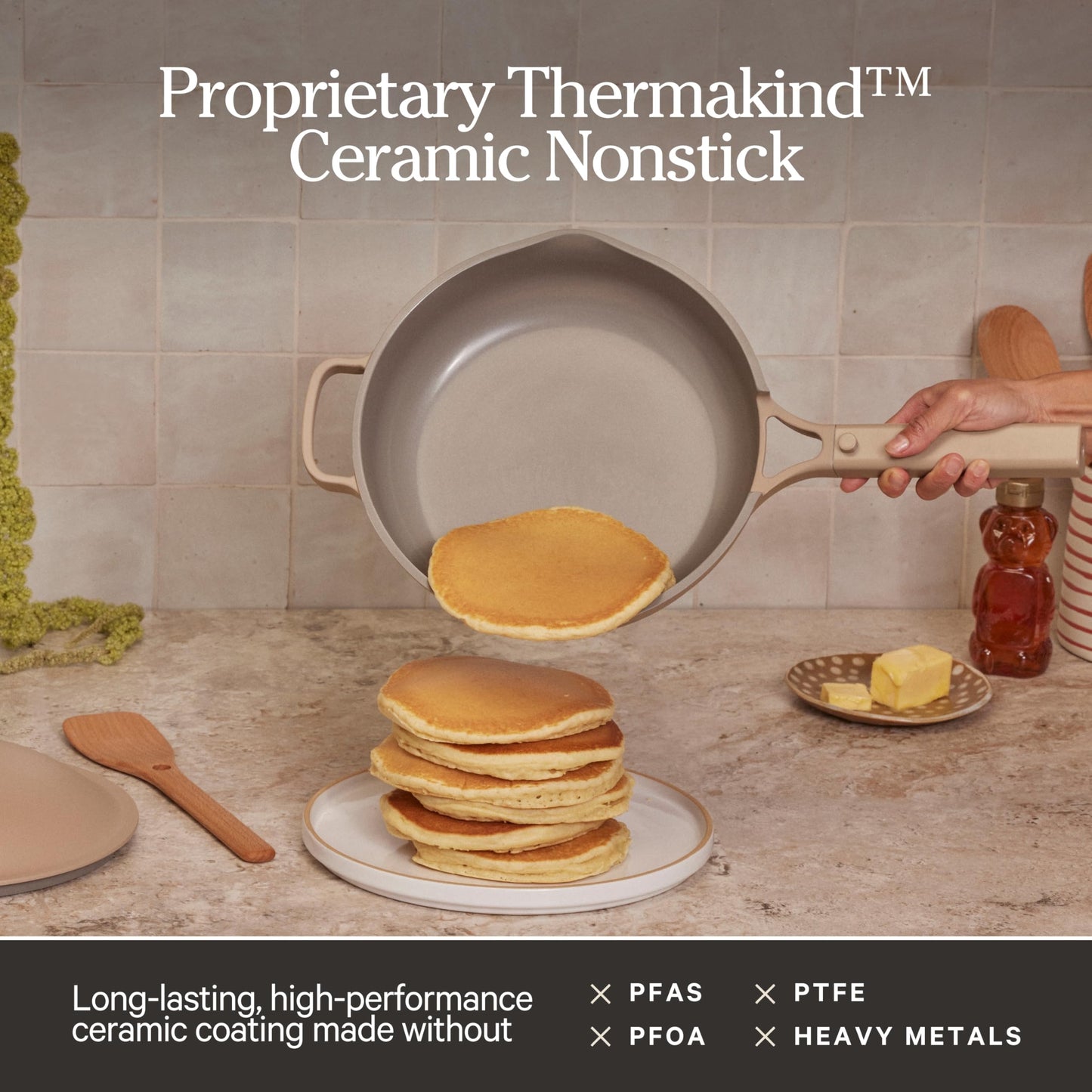 Our Place Always Pan 2.0 | 10.5" Ceramic Pan with Modular Lid, Steamer Basket & Spatula | Patented 10-in-1 Nonstick, Non-Toxic Cookware Made Without PFAS | Induction & Oven-Safe up to 450°F | Sage
