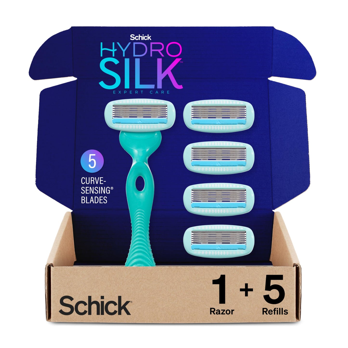 Schick Hydro Silk Trimstyle Bikini Razors with Trimmer |5 Blade for Women, Hair Removal | 1 Handle & 3 Razor Blade Refills & Sensitive Skin Razor for Women With 5 Moisturizing Razor Blade Refills