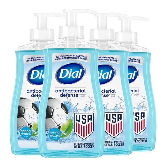 Dial Antibacterial Liquid Hand Soap, Spring Water, 11 fl oz (Pack of 4)