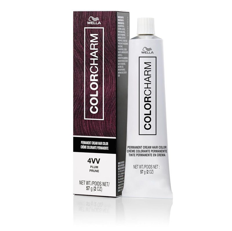 COLORCHARM Permanent Cream Hair Dye - Auburn & Red Violet Shades | 100% Gray Coverage, Vegan Formula | 2 oz.