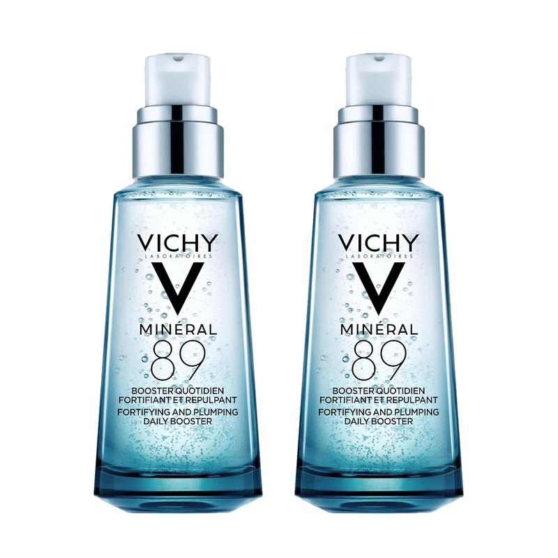 Vichy Mineral 89 Booster - Hyaluronic Acid Serum for Face | Hydrates & Repairs Skin Barrier, Lightweight, Oil-Free